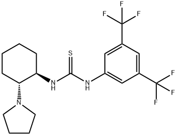 N-[3,5-bis(trifluoroMethyl)phenyl]-N'-[(1R,2R)-2-(1-pyrrolidinyl)cyclohexyl]-Thiourea Struktur