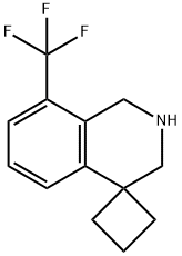 8'-(trifluoroMethyl)-2',3'-dihydro-1'H-spiro[cyclobutane-1,4'-isoquinoline] Structure