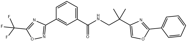 N-[2-Methyl-2-(2-phenyloxazol-4-yl)propyl]-3-[5-(trifluoroMethyl)-1,2,4-oxadiazol-3-yl]benzaMide Structure