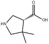 3R-4,4-二甲基-吡咯-3-羧酸 结构式