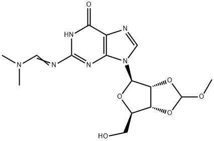 N-[(DiMethylaMino)Methylene]-2',3'-O-(MethoxyMethylene)guanosine Structure