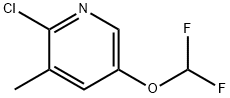 2-chloro-5-(difluoroMethoxy)-3-Methylpyridine Structure