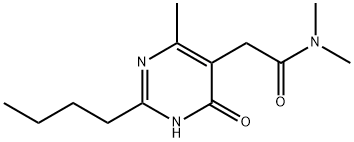 2-(2-butyl-4-hydroxy-6-MethylpyriMidin-5-yl)-N,N-diMethylacetaMide Struktur