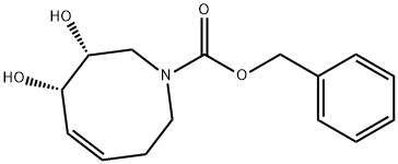 (3R,4S)-3,4,7,8-Tetrahydro-3,4-dihydroxy-1(2H)-azocinecarboxylic Acid PhenylMethyl Ester Structure