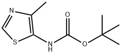 (4-甲基噻唑-5-基)氨基甲酸叔丁酯 结构式