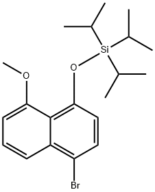 1-溴-5-甲氧基-4-[[三异丙基硅烷基]氧基]萘, 1319715-16-6, 结构式