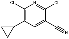 2,6-Dichloro-5-cyclopropylnicotinonitrile Struktur