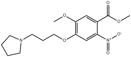 Methyl 5-Methoxy-2-nitro-4-(3-(pyrrolidin-1-yl)propoxy)benzoate,1320288-23-0,结构式