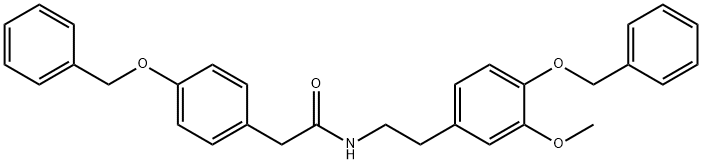 N-[2-[3-Methoxy-4-(phenylMethoxy)phenyl]ethyl]-4-(phenylMethoxy)benzeneacetaMide Struktur