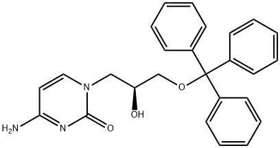 (S)-4-氨基-1-(2-羟基-3-(三苯甲基氧基)丙基)嘧啶-2(1H) - 酮,132336-30-2,结构式