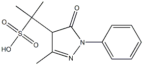 2-(3-メチル-5-オキソ-1-フェニル-4,5-ジヒドロ-1H-ピラゾール-4-イル)プロパン-2-スルホン酸 化学構造式