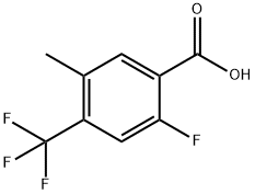 2-氟-5-甲基-4-(三氟甲基)苯甲酸, 1323955-61-8, 结构式