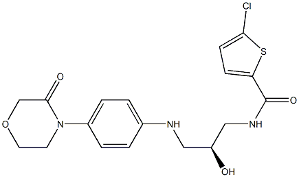 2-ThiophenecarboxaMide, 5-chloro-N-[(2S)-2-hydroxy-3-[[4-(3-oxo-4-Morpholinyl)phenyl]aMino]propyl]- Struktur
