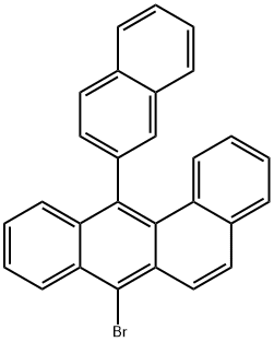 7-溴-12-(2-萘基)四吩, 1326240-02-1, 结构式