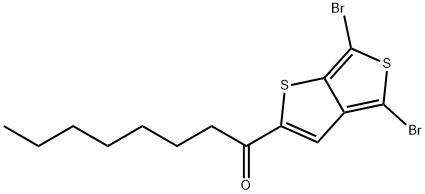 1-(4,6-二溴噻吩并[3,4-B]噻吩-2-基)-1-辛酮, 1327334-59-7, 结构式