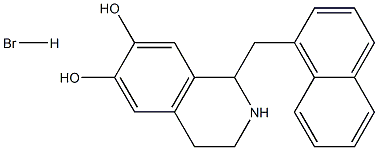 1,2,3,4-四氢-1-(1-萘基甲基)-6,7-异喹啉二醇氢溴酸盐, 132836-42-1, 结构式