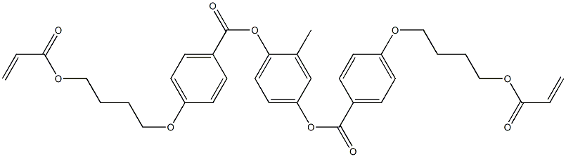 2-甲基-1,4-亚苯基 双(4-(4-(丙烯酰氧基)丁氧基)苯甲酸酯),132900-75-5,结构式