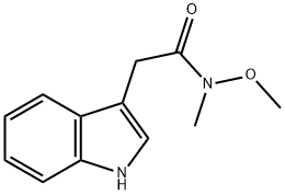 2-(1H-吲哚-3-基)-N-甲氧基-N-甲基乙酰胺, 132922-37-3, 结构式
