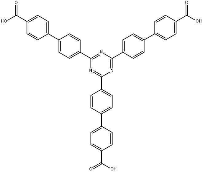 4',4''',4'''''-(1,3,5-triazine-2,4,6-triyl)tris(([1,1'-biphenyl]-4-carboxylic acid)) Structure