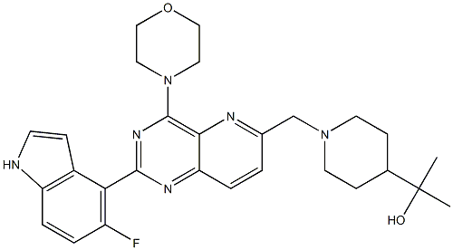 1332075-63-4 2-[1-[[2-(5-氟-1H-吲哚-4-基)-4-(吗啉-4-基)吡啶并[3,2-D]嘧啶-6-基]甲基]哌啶-4-基]丙-2-醇