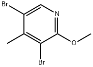 3,5-二溴-2-甲氧基-4-甲基吡啶,1332324-22-7,结构式
