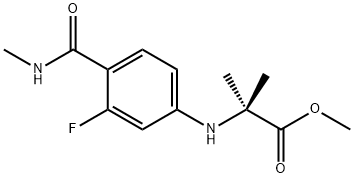 N-[3-Fluoro-4-[(methylamino)carbonyl]phenyl]-2-methylalanine methyl ester Structure