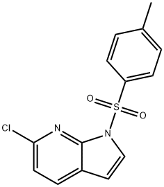 6-氯-1-甲苯磺酰基-1H-吡咯并[2,3-B]吡啶 结构式