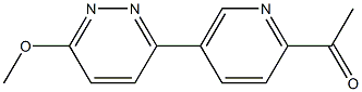 1-(5-(6-methoxypyridazin-3-yl)pyridin-2-yl)ethanone Structure