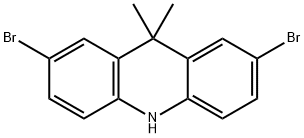 2,7-ジブロモ-9,9-ジメチル-9,10-ジヒドロアクリジン 化学構造式