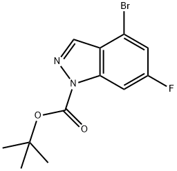 tert-butyl 4-bromo-6-fluoro-1H-indazole-1-carboxylate Struktur