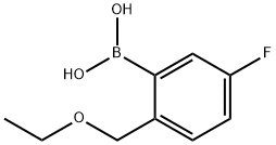 (2-(エトキシメチル)-5-フルオロフェニル)ボロン酸 化学構造式
