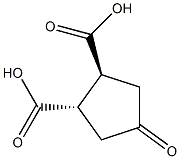 1,2-Cyclopentanedicarboxylic acid, 4-oxo-, (1S,2S)- Structure