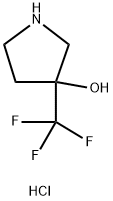 3-三氟甲基3-羟基吡咯烷盐酸盐 结构式