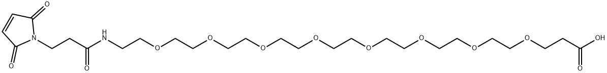 1-马来酰亚胺基-3-氧代-7,10,13,16,19,22,25,28-八氧杂-4-氮杂-三十一烷-31-酸, 1334177-86-4, 结构式