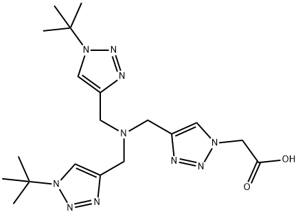 1H-1,2,3-Triazole-1-acetic acid, 4-[[bis[[1-(1,1-diMethylethyl)-1H-1,2,3-triazol-4-yl]Methyl]aMino]Methyl]- Struktur