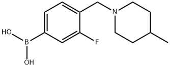 3-fluoro-4-((4-Methylpiperidin-1-yl)Methyl)phenylboronic acid Struktur