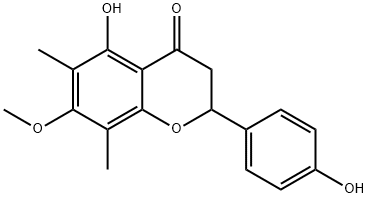 2,3-二氢-5-羟基-2-(4-羟基苯基)-7-甲氧基-6,8-二甲基-4H-1-苯并吡喃-4-酮, 133442-54-3, 结构式