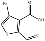 4-溴-2-甲酰噻吩-3-羧酸, 1334640-34-4, 结构式