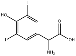 Benzeneacetic acid,a-aMino-4-hydroxy-3,5-diiodo- Struktur