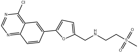 N-((5-(4-chloroquinazolin-6-yl)furan-2-yl)Methyl)-2-(Methylsulfonyl)ethanaMine Structure