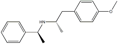 [S-(R*,R*)]-4-甲氧基-ALPHA-甲基-N-(1-苯基乙基)苯乙胺 结构式