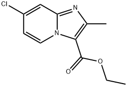 7-氯-2-甲基咪唑[1,2-A]并吡啶-3-羧酸乙酯 结构式
