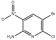 2-氨基-5-溴-6-氯-3-硝基吡啶 结构式