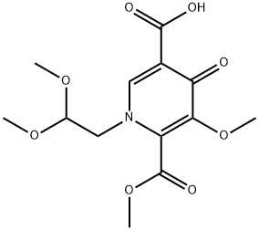 1-(2,2-diMethoxyethyl)-5-Methoxy-6-(Methoxycarbonyl)-4-oxo-1,4-dihydropyridine-3-carboxylic acid Struktur