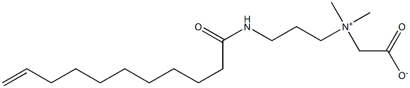 N-(羧甲基)-N,N-二甲基-3-[(1-氧代-10-十一碳烯-1-基)氨基]-1-丙铵内盐 结构式