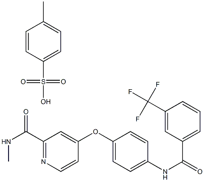 N-Methyl-4-(4-(3-(trifluoroMethyl)benzaMido)phenoxy)picolinaMide Tosylate Structure