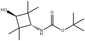 3-ヒドロキシ-2,2,4,4-(テトラメチル)シクロブチルカルバミン酸TRANS-TERT-ブチル 化学構造式