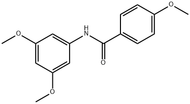 4-メトキシ-N-(3,5-ジメトキシフェニル)ベンズアミド 化学構造式