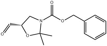 3-Oxazolidinecarboxylic acid, 5-forMyl-2,2-diMethyl-, phenylMethyl ester, (5S)- Structure