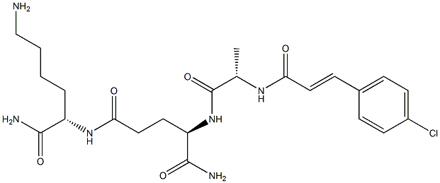 (R)-4-((S)-2-((E)-3-(4-chlorophenyl)acrylaMido)propanaMido)-N1-((S)-1,6-diaMino-1-oxohexan-2-yl)pentanediaMide Struktur